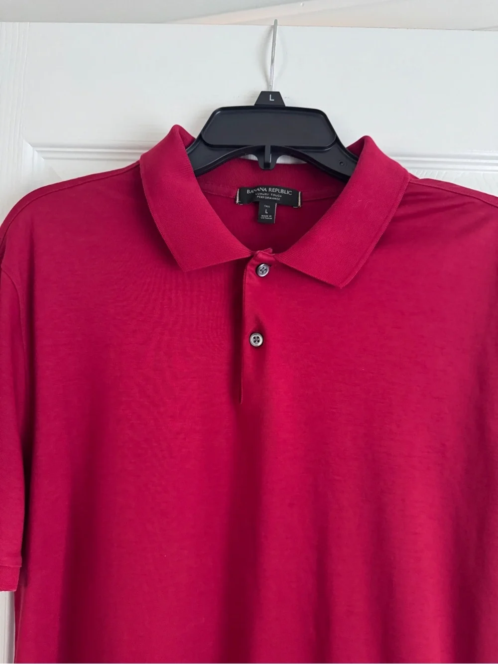 Banana Republic Men's Luxury Touch Performance Red Polo Shirt